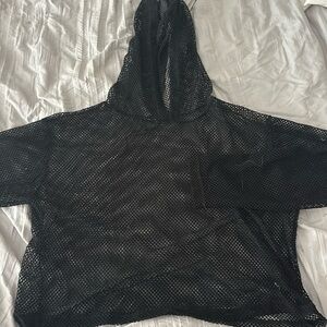 Long sleeve mesh hoodie